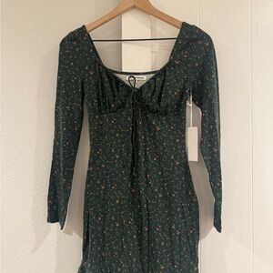 Reformation Short Floral Long Sleeve Dress